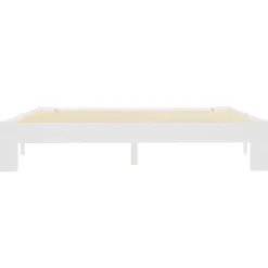 vidaXL - Tweepersoonbed met lattenbodem - Wit - Massief grenenhout - 160x200 cm Best