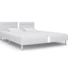 vidaXL - Tweepersoonbed met LED - Wit - Kunstleer - 180x200 cm Hot