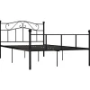 vidaXL - Tweepersoonbed -Zwart - Metaal - 140x200 cm Outlet