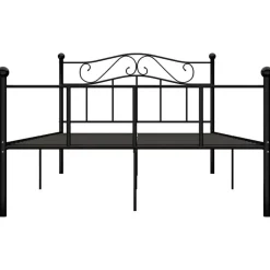 vidaXL - Tweepersoonbed -Zwart - Metaal - 140x200 cm Outlet