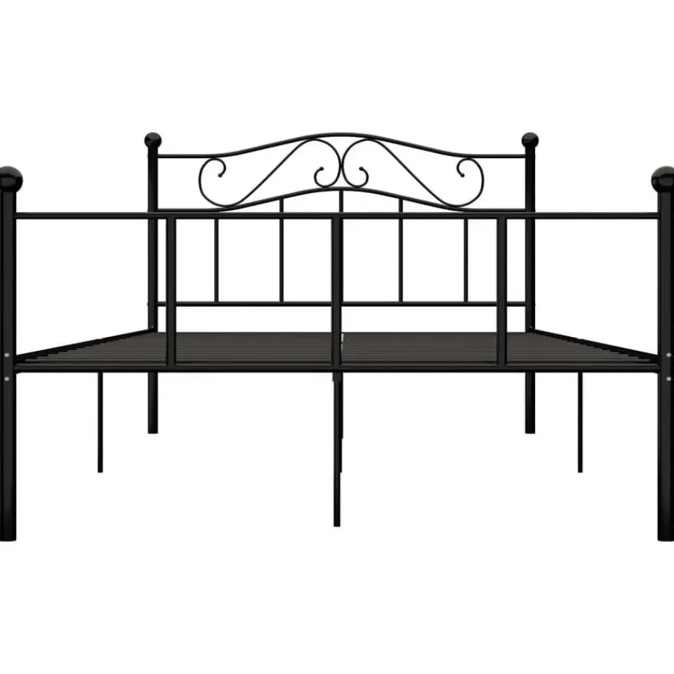 vidaXL - Tweepersoonbed -Zwart - Metaal - 140x200 cm Outlet