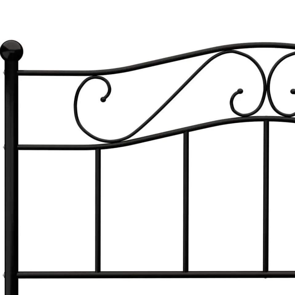 vidaXL - Tweepersoonbed -Zwart - Metaal - 140x200 cm Outlet