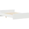 vidaXL - Tweepersoonsbed met hoofd- en voeteneinde - Wit - Hout - 120x200 cm New