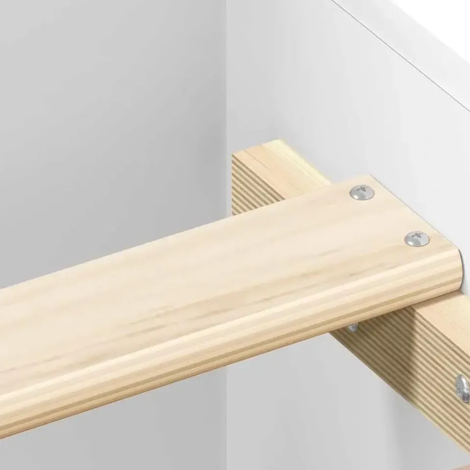 vidaXL - Tweepersoonsbed met hoofd- en voeteneinde - Wit - Hout - 120x200 cm New