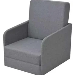 vidaXL - Uitklapbare Slaapstoel - Grijs - Hout Sale