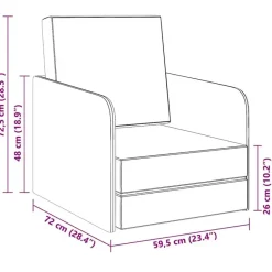 vidaXL - Uitklapbare Slaapstoel - Grijs - Hout Sale