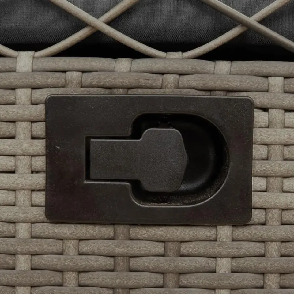 vidaXL - Verstelbare tuinstoelen - Grijs - Poly rattan - 2 stuks Best