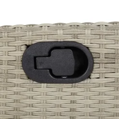 vidaXL - Verstelbare tuinstoelen en voetensteun - Grijs - Poly rattan - 2 stuks Sale