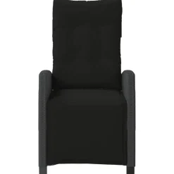 vidaXL - Verstelbare tuinstoelen met voetensteun - Zwart - Poly rattan - 2 stuks Hot