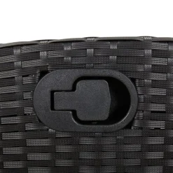 vidaXL - Verstelbare tuinstoelen met voetensteun - Zwart - Poly rattan - 2 stuks Hot