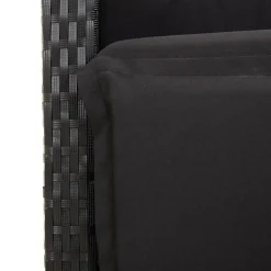 vidaXL - Verstelbare tuinstoelen met voetensteun - Zwart - Poly rattan - 2 stuks Hot