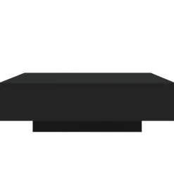 vidaXL - Vierkante salontafel met LED - Zwart - Bewerkt hout - 100x100x31 cm Discount