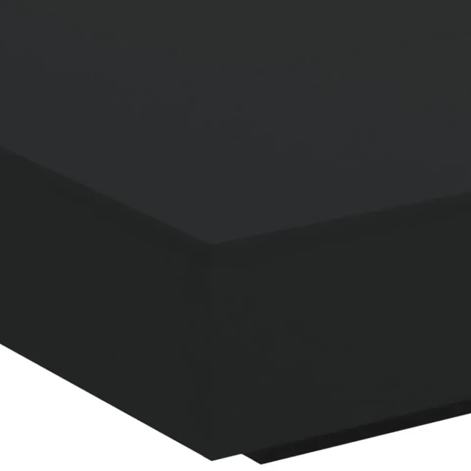 vidaXL - Vierkante salontafel met LED - Zwart - Bewerkt hout - 100x100x31 cm Discount