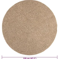 vidaXL - Vloerkleed - Bruin - Polypropyleen - Ø 120 cm Discount