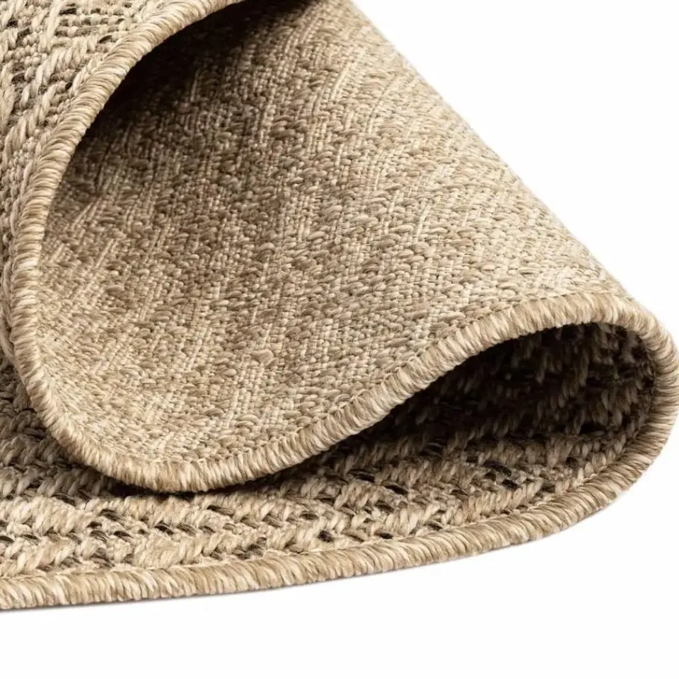 vidaXL - Vloerkleed - Bruin - Polypropyleen - Ø 120 cm Discount