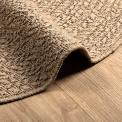 vidaXL - Vloerkleed - Bruin - Polypropyleen - Ø 120 cm Discount