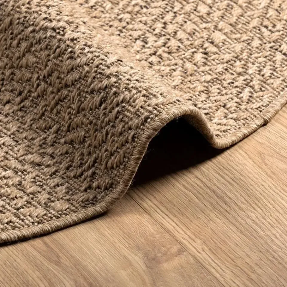 vidaXL - Vloerkleed - Bruin - Polypropyleen - Ø 120 cm Discount