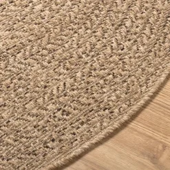 vidaXL - Vloerkleed - Bruin - Polypropyleen - Ø 120 cm Discount