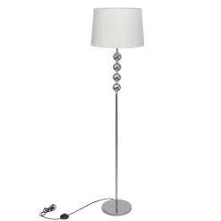 vidaXL - Vloerlamp - Wit - Chrome Sale