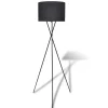 vidaXL - Vloerlamp - Zwart - Stof Best