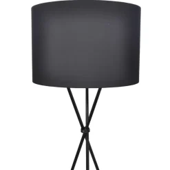 vidaXL - Vloerlamp - Zwart - Stof Best