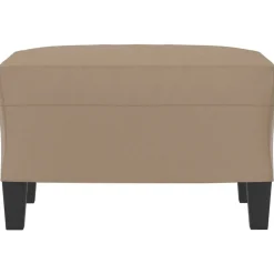 vidaXL - Voetenbank - Bruin - Kunstleer - 60 x 50 x 41 cm New