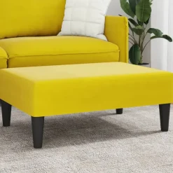 vidaXL - Voetenbank - Geel - Fluweel Sale