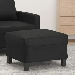 vidaXL - Voetenbank - Zwart - Kunstleer - 60 x 50 x 41 cm Sale