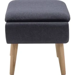 vidaXL - Voetenbankje - Grijs - Stof Outlet