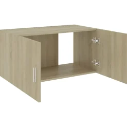 vidaXL - Wandkast - Bruin - Bewerkt hout Clearance