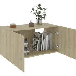 vidaXL - Wandkast - Bruin - Bewerkt hout Clearance