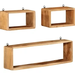 vidaXL - Wandkubus - Bruin - Hout New