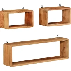 vidaXL - Wandkubus - Bruin - Hout New