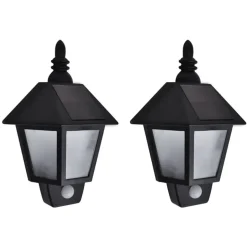 vidaXL - Wandlamp - Zwart - Kunststof - 2 stuks Best