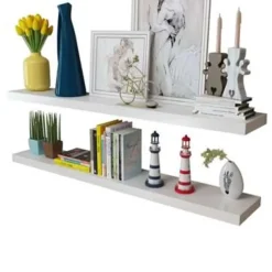 vidaXL - Wandmeubel - Wit - MDF - 120 cm - 2 stuks Clearance