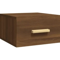 vidaXL - Wandnachtkastje - Bruin - Bewerkt hout Best