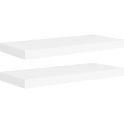 vidaXL - Wandschap - Wit - MDF - 60 x 23.5 x 3.8 cm - 2 stuks Hot