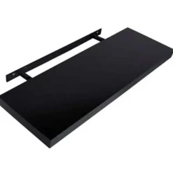 vidaXL - Wandschap - Zwart - MDF - 100 x 20 x 3.8 cm - 2 stuks Sale