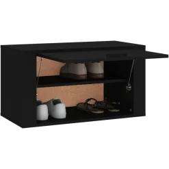 vidaXL - Wandschoenenkast - Zwart - Bewerkt hout Hot