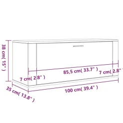 vidaXL - Wandschoenenkast - Wit - Bewerkt hout Outlet
