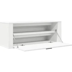 vidaXL - Wandschoenenkast - Wit - Bewerkt hout Outlet