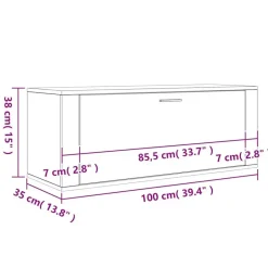 vidaXL - Wandschoenenkast - Bruin - Bewerkt hout Best