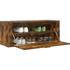 vidaXL - Wandschoenenkast - Bruin - Bewerkt hout Best