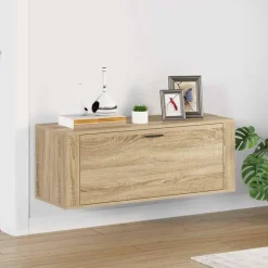 vidaXL - Wandschoenenkast - Bruin - Bewerkt hout Best