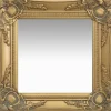 vidaXL - Wandspiegel - Goud - Hout - 40 x 40 cm Discount