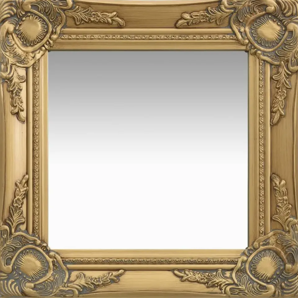 vidaXL - Wandspiegel - Goud - Hout - 40 x 40 cm Discount