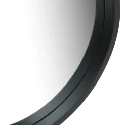 vidaXL - Wandspiegel - Zwart - Hout - Ø 50 cm Online