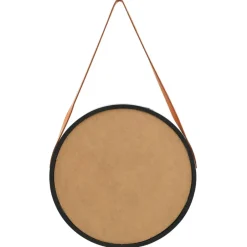 vidaXL - Wandspiegel - Zwart - Hout - Ø 50 cm Online