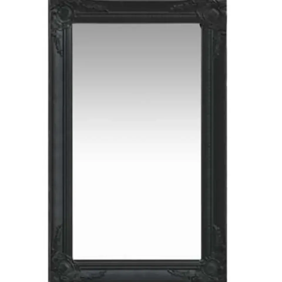 vidaXL - Wandspiegel - Zwart - Hout - 50 x 80 cm New