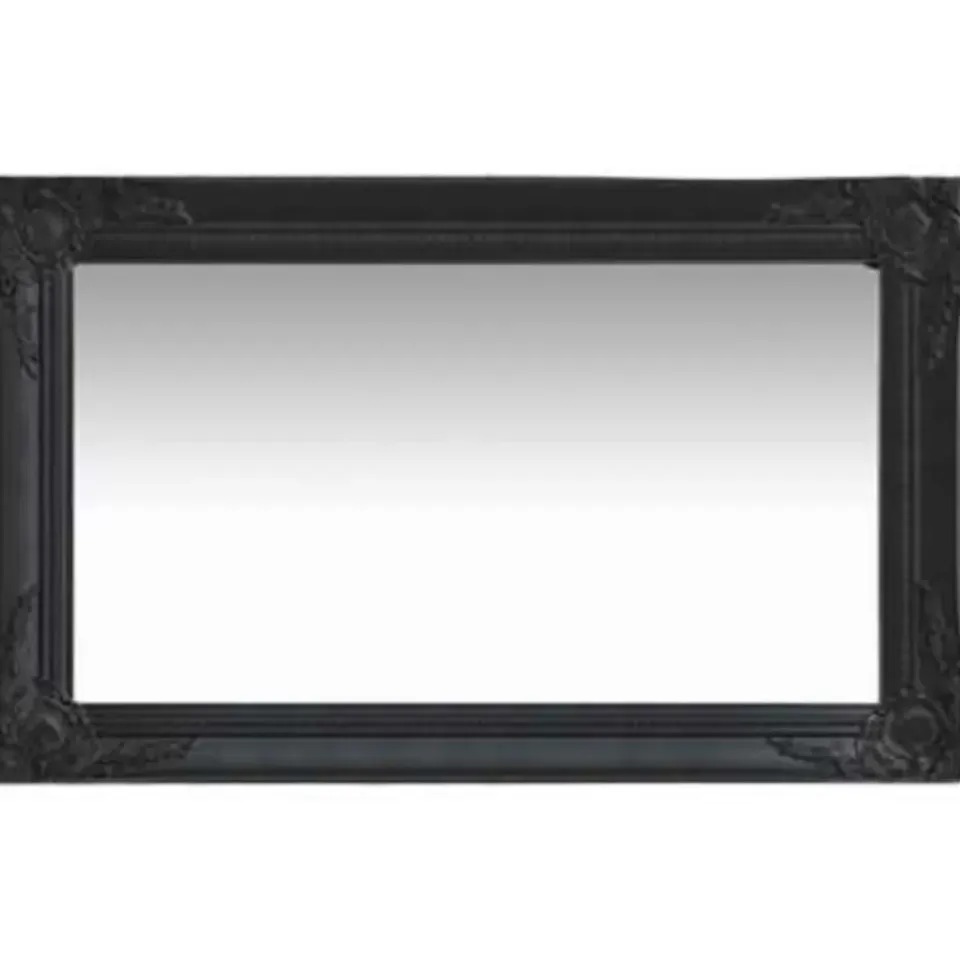 vidaXL - Wandspiegel - Zwart - Hout - 50 x 80 cm New